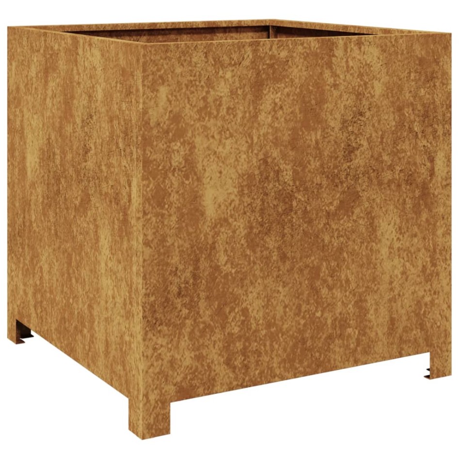 Jardinera de acero oxidado 50x50x50