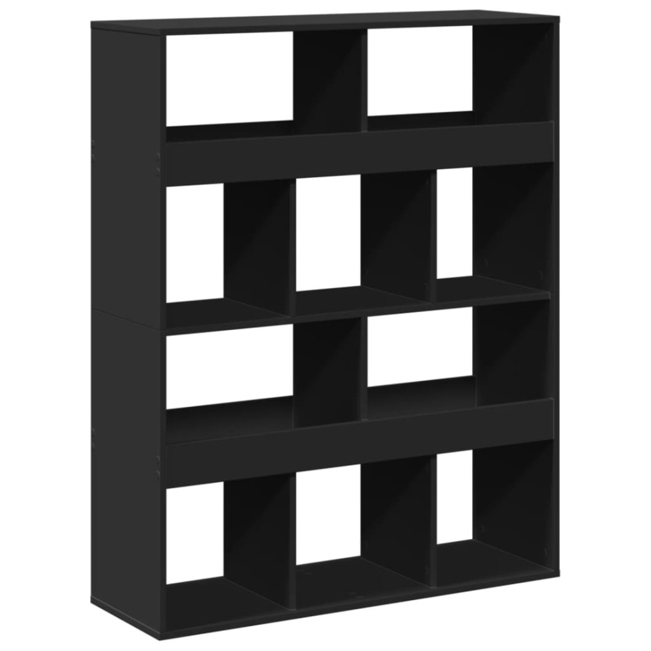Separador de ambientes madera ingeniería negro 100x33x125,5