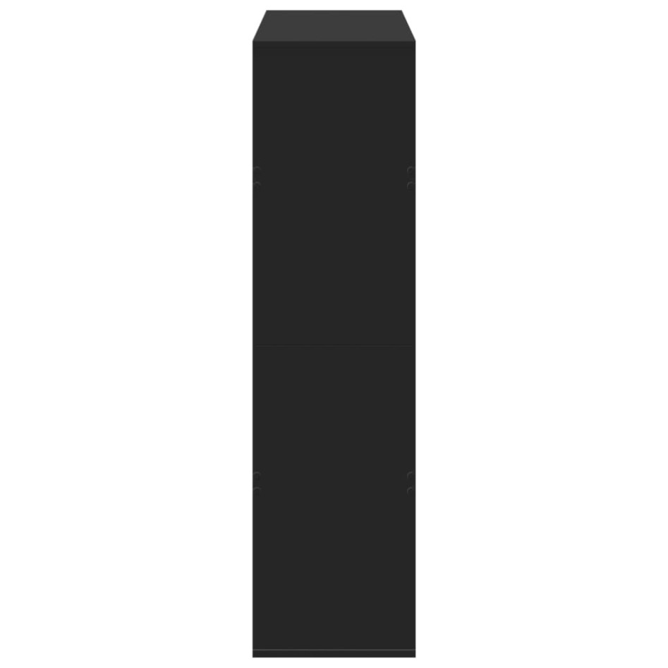 Separador de ambientes madera ingeniería negro 100x33x125,5