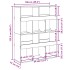 Separador de ambientes madera ingeniería negro 100x33x125,5