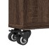 Carrito de almacenaje estrecho madera marrón roble 48x13x68