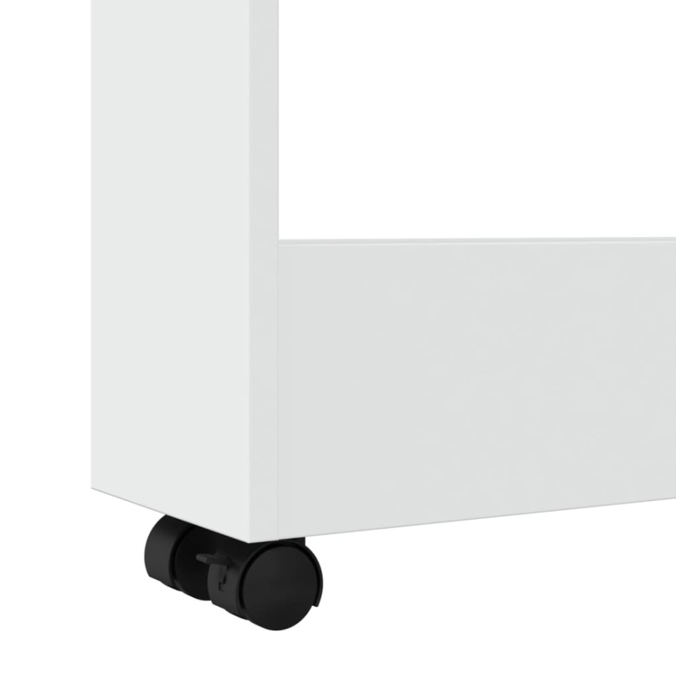 Carro de almacenaje estrecho 3 niveles madera ingeniería