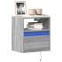 Mueble de TV de pared con luces LED gris Sonoma 41x31x45