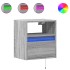 Mueble de TV de pared con luces LED gris Sonoma 41x31x45