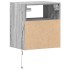 Mueble de TV de pared con luces LED gris Sonoma 41x31x45