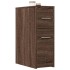 Armario de baño estrecho con ruedas madera marrón