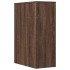 Armario de baño estrecho con ruedas madera marrón