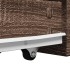 Armario de baño estrecho con ruedas madera marrón