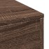 Armario de baño estrecho con ruedas madera marrón