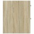 Armario de baño estrecho con ruedas madera roble