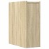 Armario de baño estrecho con ruedas madera roble