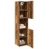 Armario pared baño madera ingeniería envejecida 30x30x130