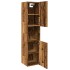 Armario pared baño madera ingeniería envejecida 30x30x130