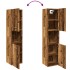 Armario pared baño madera ingeniería envejecida 30x30x130