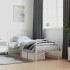 Estructura cama sin colchón con estribo metal blanco 80x200
