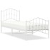 Estructura cama sin colchón con estribo metal blanco 80x200