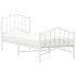 Estructura cama sin colchón con estribo metal blanco 80x200