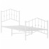 Estructura cama sin colchón con estribo metal blanco 80x200