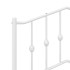 Estructura cama sin colchón con estribo metal blanco 80x200