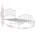 Estructura cama sin colchón con estribo metal blanco 80x200