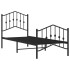 Estructura cama sin colchón con estribo metal negro 75x190