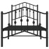 Estructura cama sin colchón con estribo metal negro 75x190
