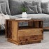 Mesa de centro con luces LED madera envejecida 50x49x40