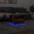 Mesa de centro con luces LED madera envejecida 50x49x40