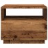 Mesa de centro con luces LED madera envejecida 50x49x40