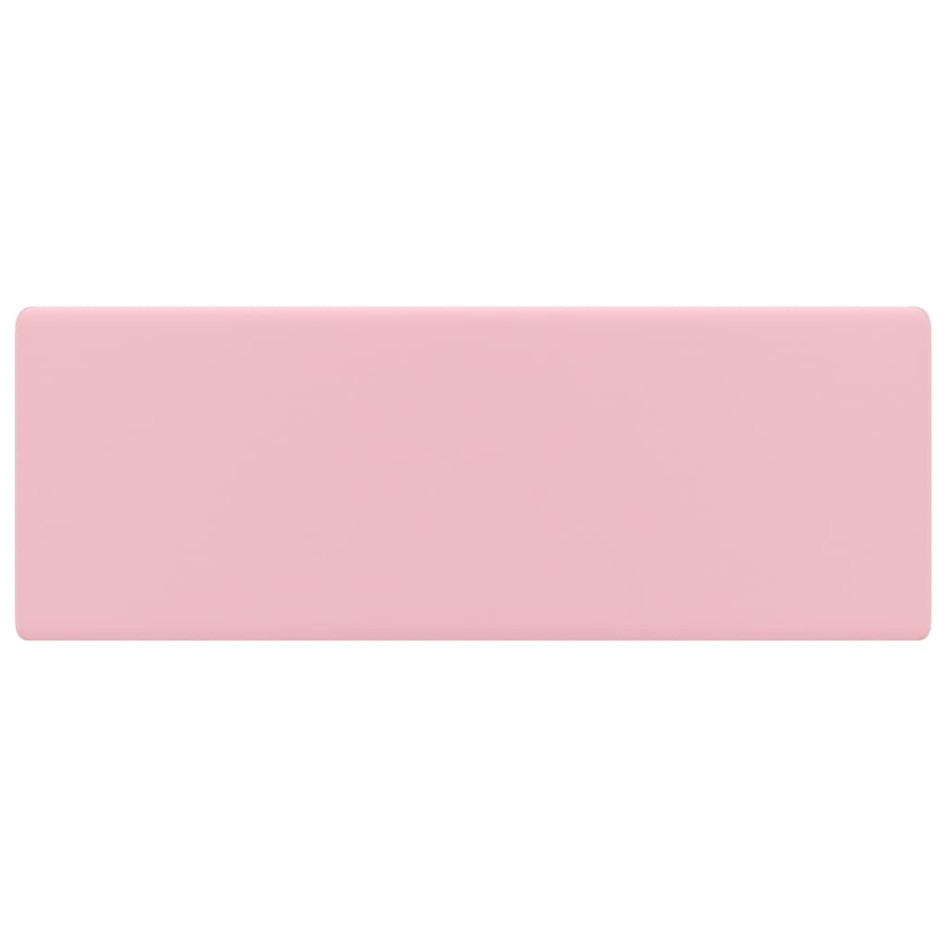 Lavabo lujoso cuadrado rebosadero cerámica rosa mate 41x41