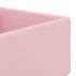 Lavabo lujoso cuadrado rebosadero cerámica rosa mate 41x41