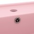 Lavabo lujoso cuadrado rebosadero cerámica rosa mate 41x41
