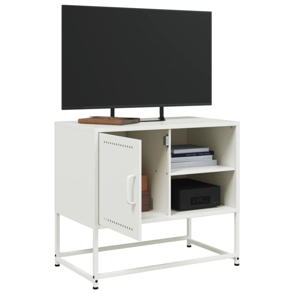 Mueble para TV de acero verde oliva 100,5x39x60,5