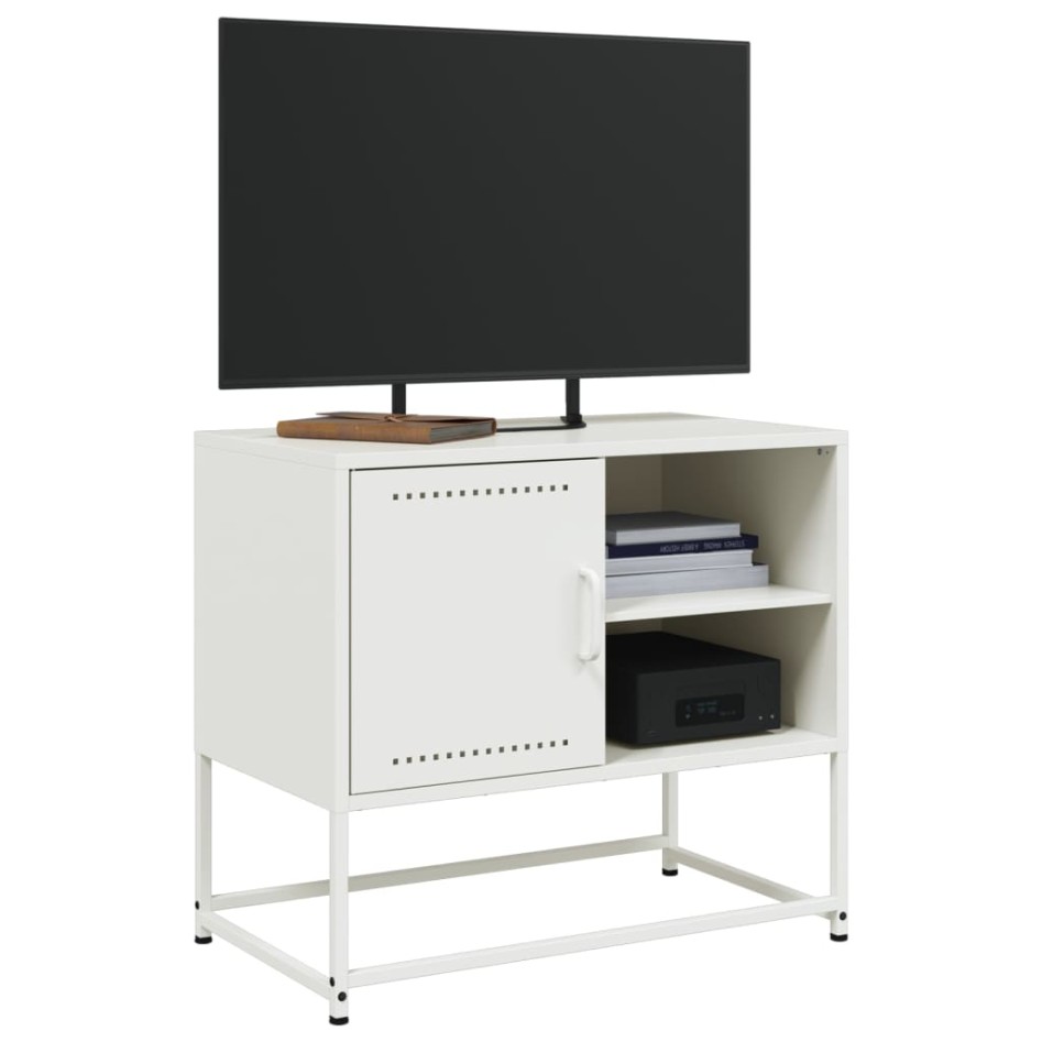 Mueble para TV de acero verde oliva 100,5x39x60,5