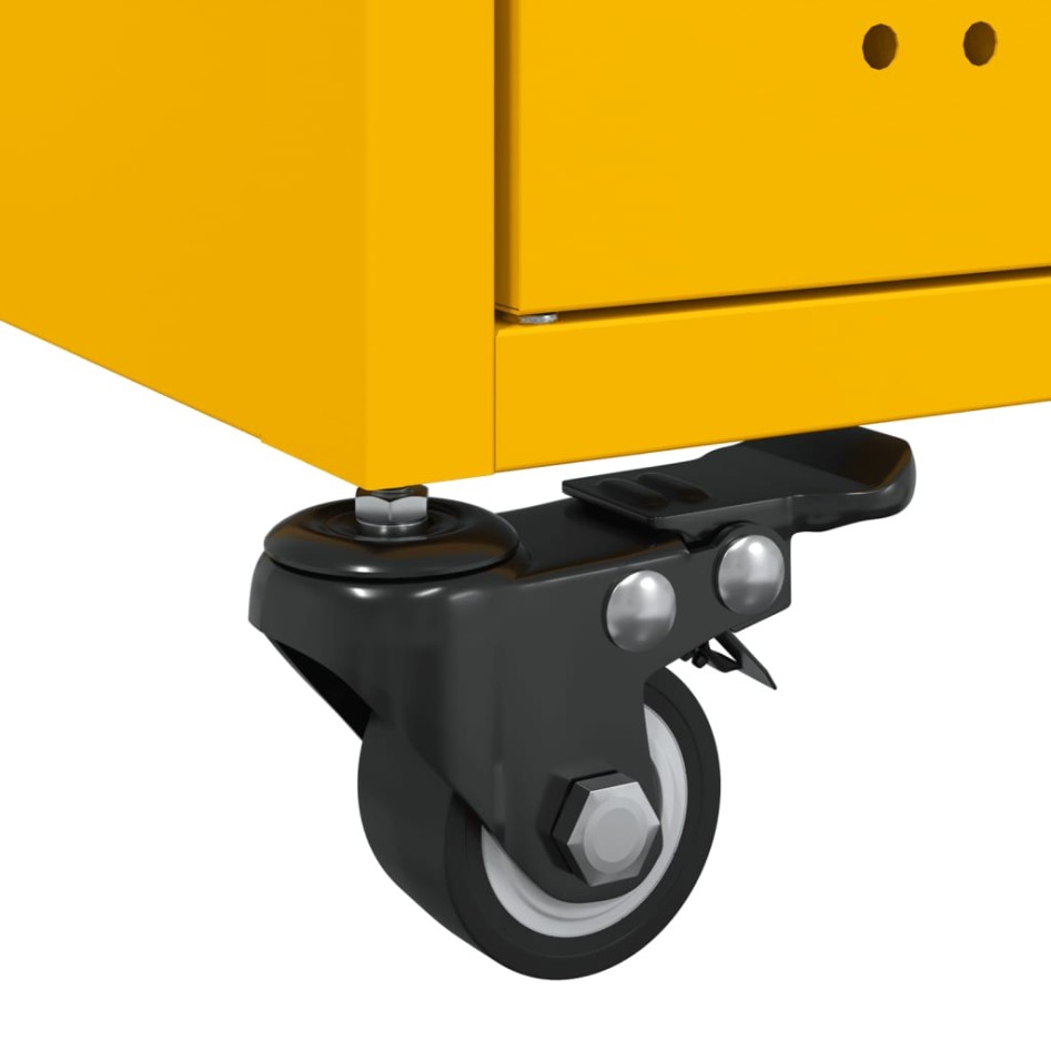 Mesa de centro acero amarillo mostaza 68x50x43,5