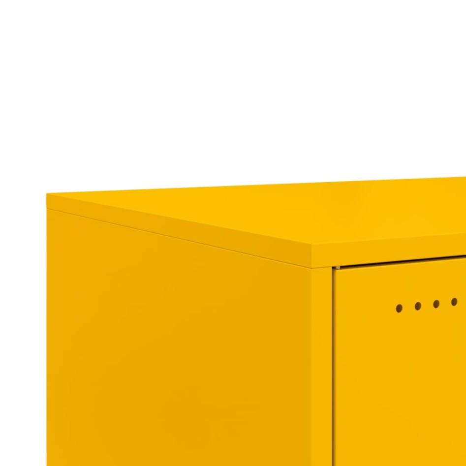 Mesa de centro acero amarillo mostaza 68x50x43,5