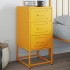 Mesita de noche acero amarillo mostaza 36x39x78