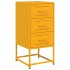 Mesita de noche acero amarillo mostaza 36x39x78