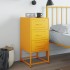 Mesita de noche acero amarillo mostaza 36x39x78