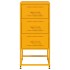 Mesita de noche acero amarillo mostaza 36x39x78