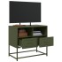 Mueble para TV de acero verde oliva 68x39x60,5