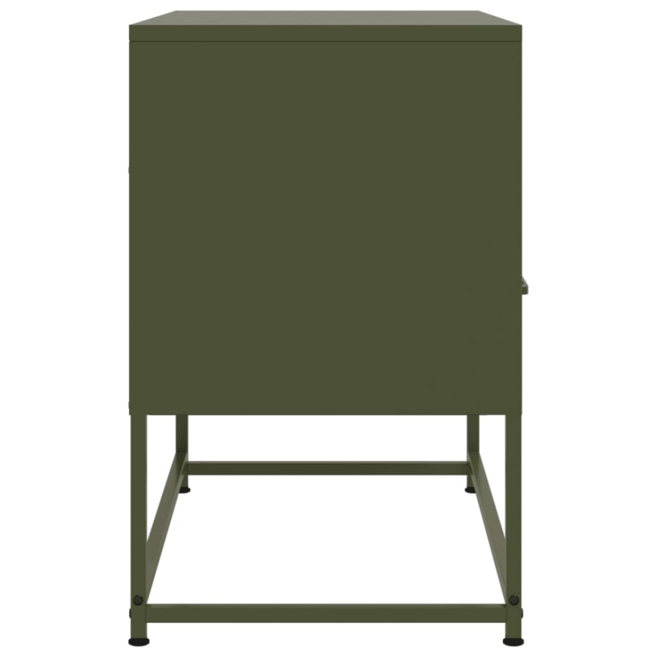 Mueble para TV de acero verde oliva 68x39x60,5