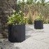 Jardineras hexagonales 2 uds acero negra 46x40x45