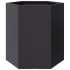 Jardineras hexagonales 2 uds acero negra 46x40x45