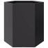 Jardineras hexagonales 2 uds acero negra 46x40x45