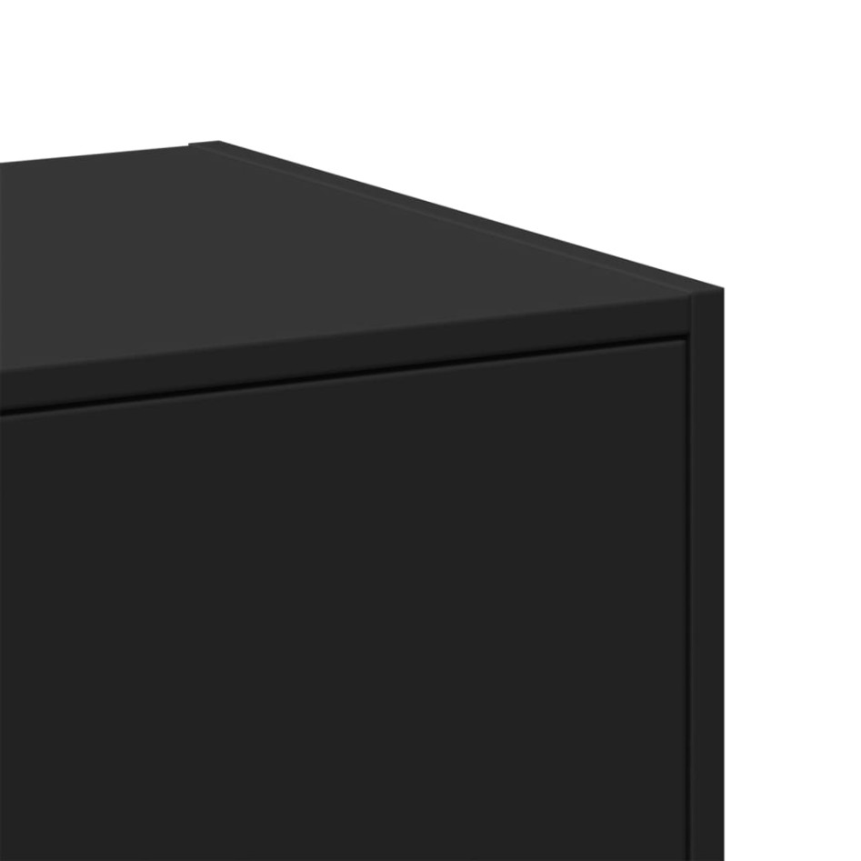 Armario botiquín madera de ingeniería negro 30x41x144,5