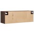 Mueble de TV de pared con luces LED marrón roble 100x31x35