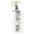 Pedestal expositor con almacenaje madera blanco 31x30x90