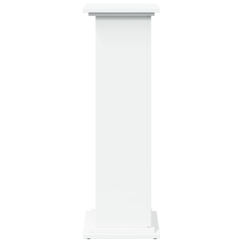 Pedestal expositor con almacenaje madera blanco 31x30x90