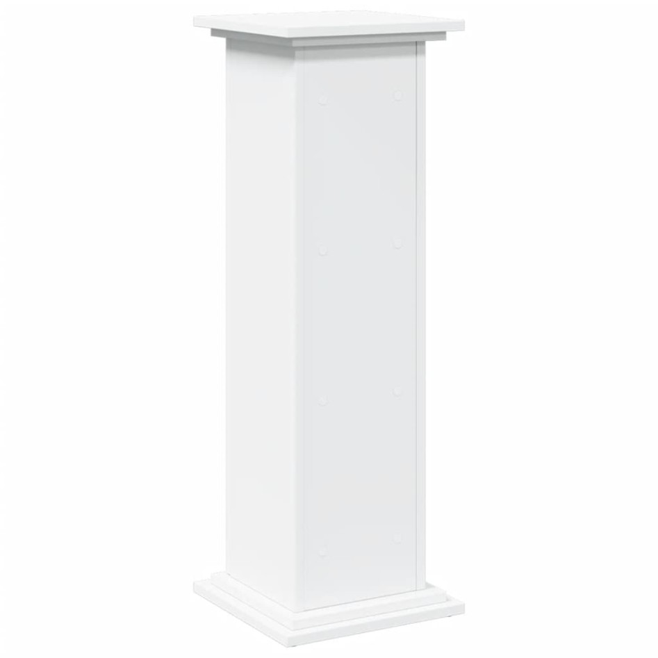 Pedestal expositor con almacenaje madera blanco 31x30x90